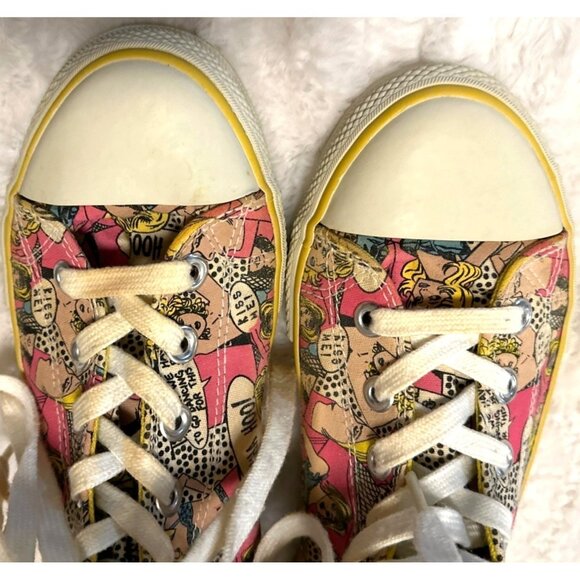 Rouge Helium High Top Canvas Sneakers Chucky-07 Wha Hoo! Unisex Size 7.5M (READ) - Picture 7 of 16